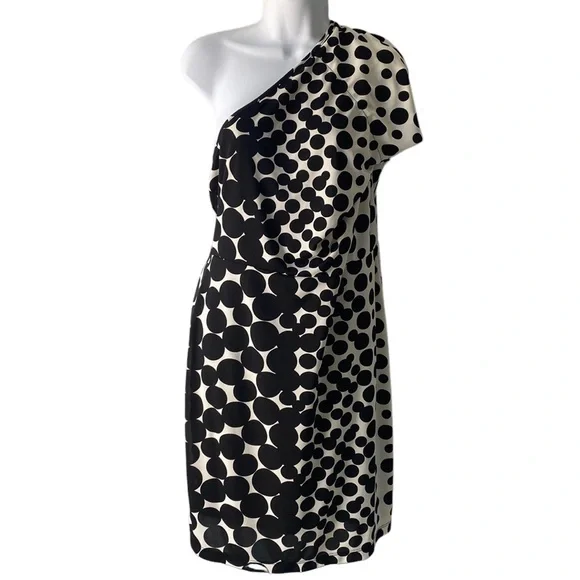 The Limited | Dresses | The Limited One Shoulder Polka Dot Dress L |  Poshmark